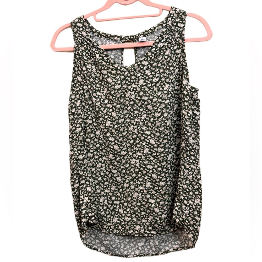 Old Navy Olive green floral tank top